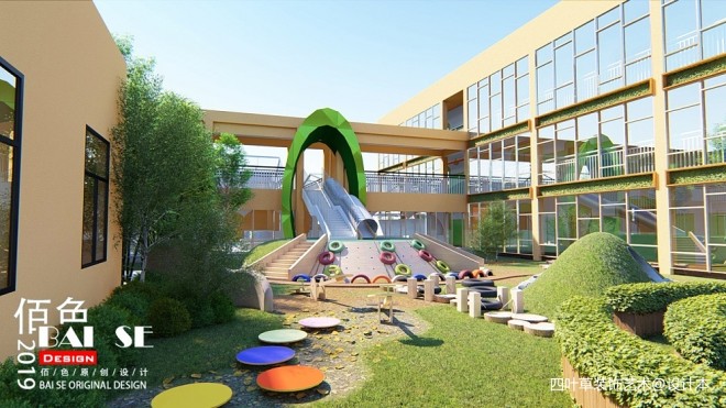佰色幼儿园设计大型淘气堡设计幼儿园装