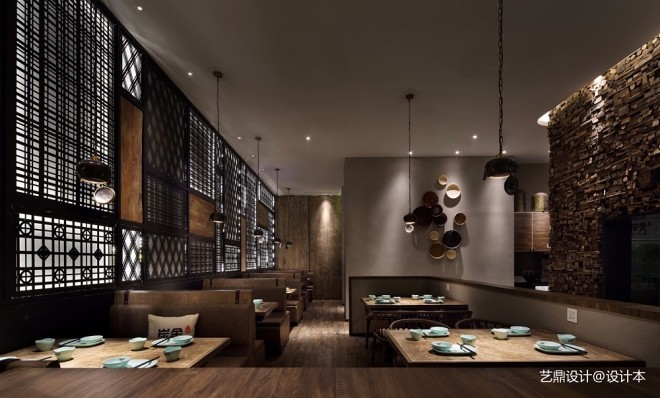 餐厅空间设计【艺鼎新作】 炭舍——就餐区图片