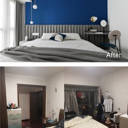 一个克莱因蓝的走道成就了全屋最大的亮点——卧室图片