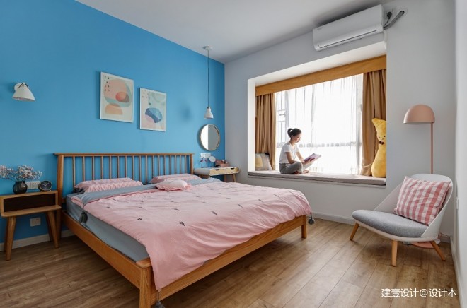 白色+原木配色的家——卧室图片