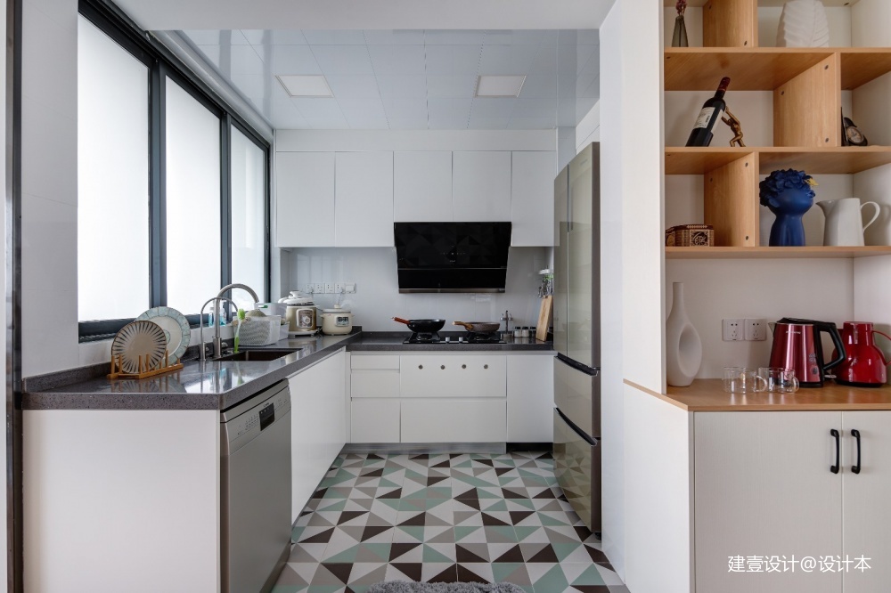 白色+原木配色的家——厨房图片