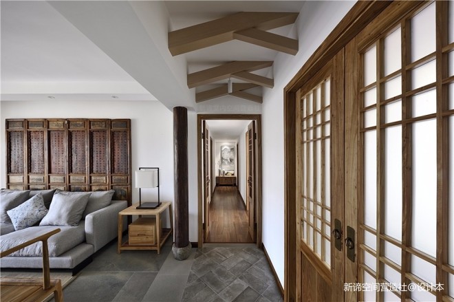 中式现代—自在居——走廊图片