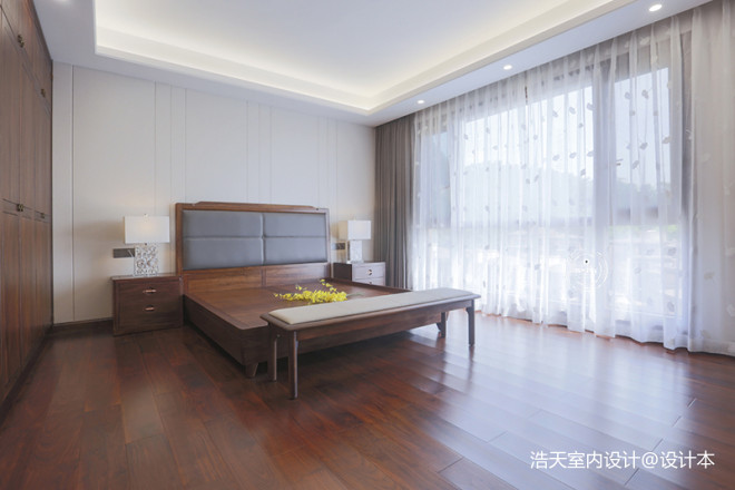 180平中式居所，古朴大气淡雅自然——卧室图片
