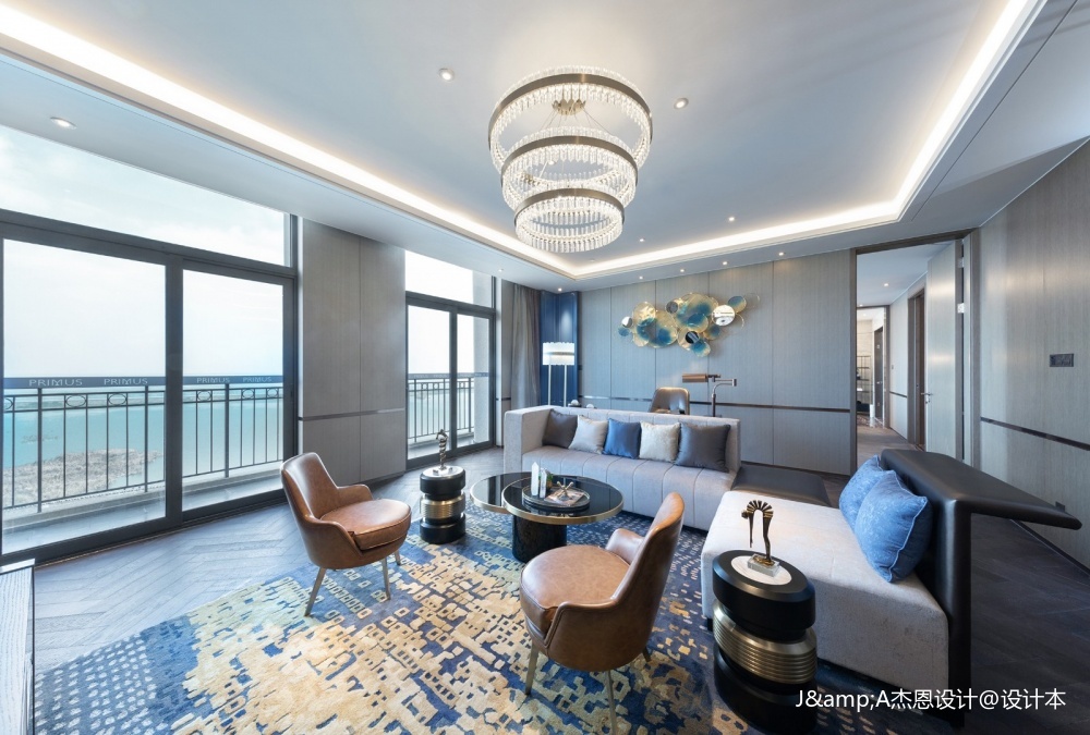 上海三甲港绿地铂瑞酒店空间设计——客厅图片
