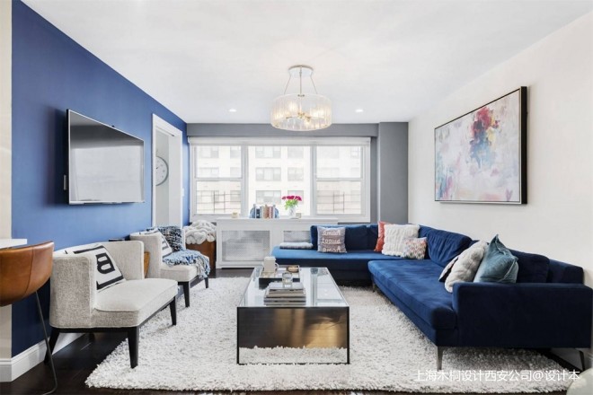 蓝色的家，永恒的爱——客厅图片