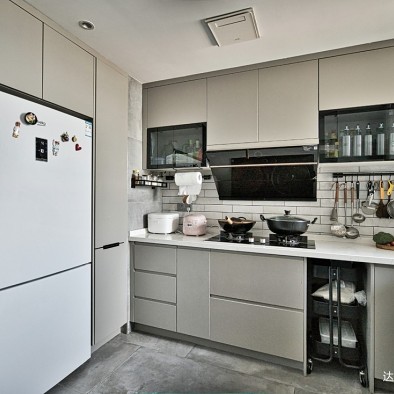 水泥灰极简风——厨房图片