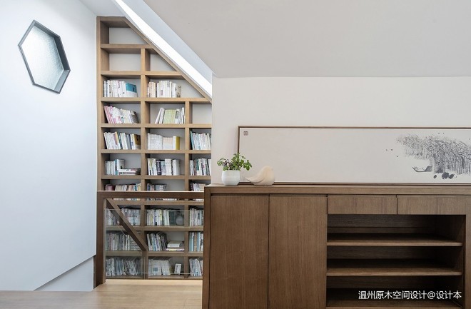 温州原木空间设计丨清韵——书房图片