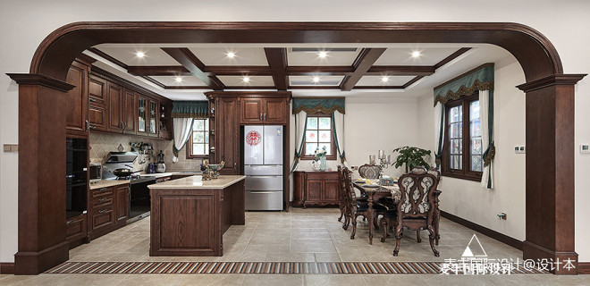 岁月筑芳华  420m²美式大宅——厨房图片