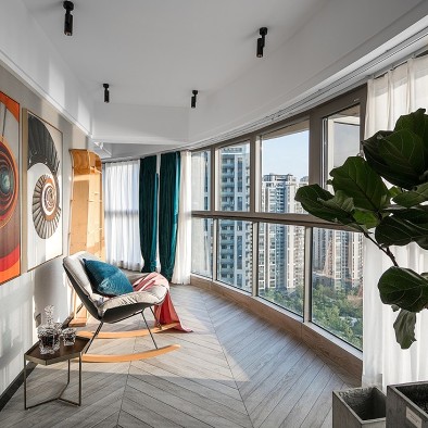 燕归巢—230平米住宅空间——阳台图片