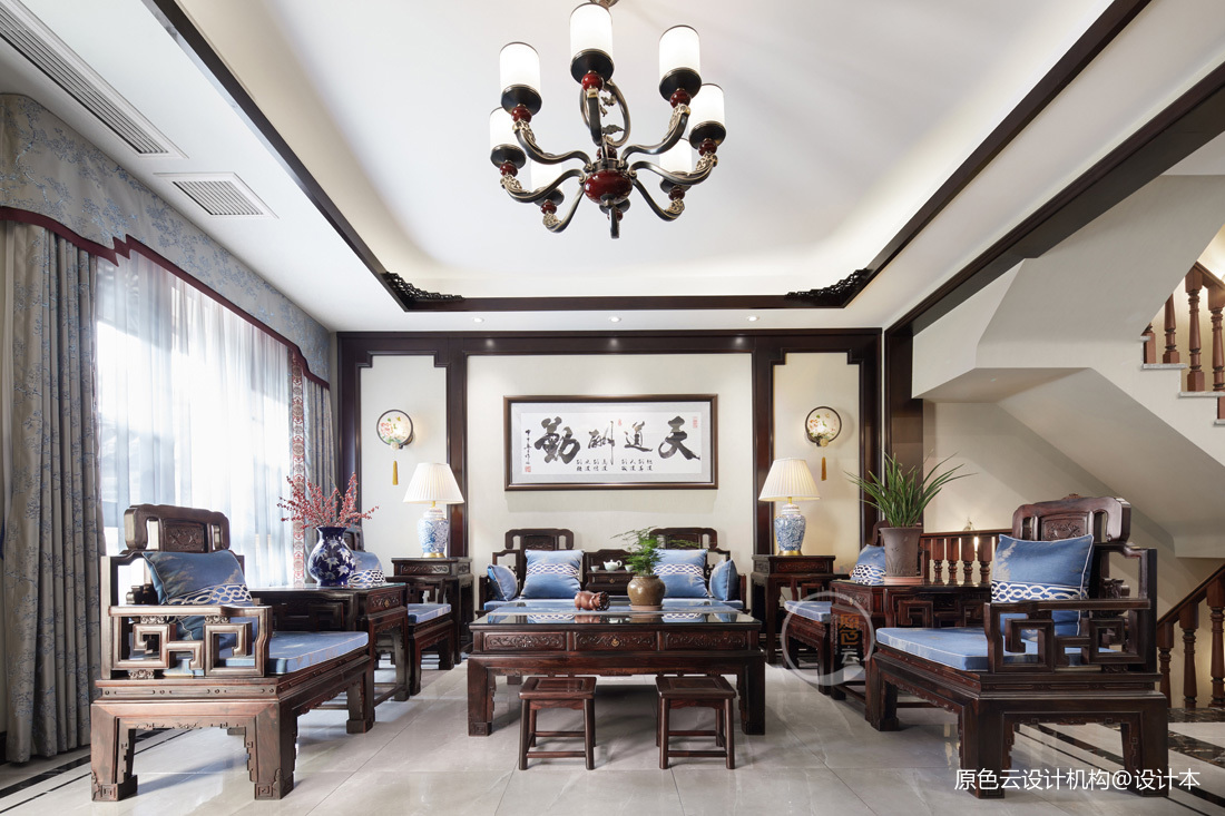 中式古典别墅豪宅——客厅图片