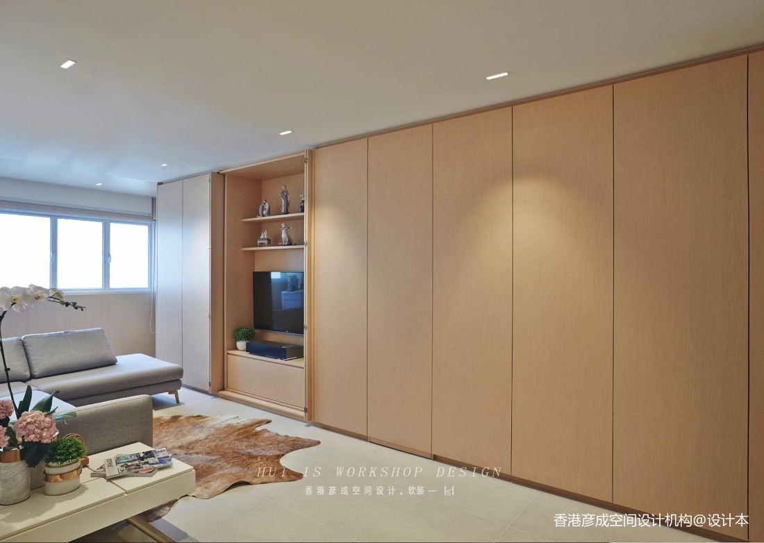 原木色系的温馨住宅，颜值与实用兼得——客厅图片