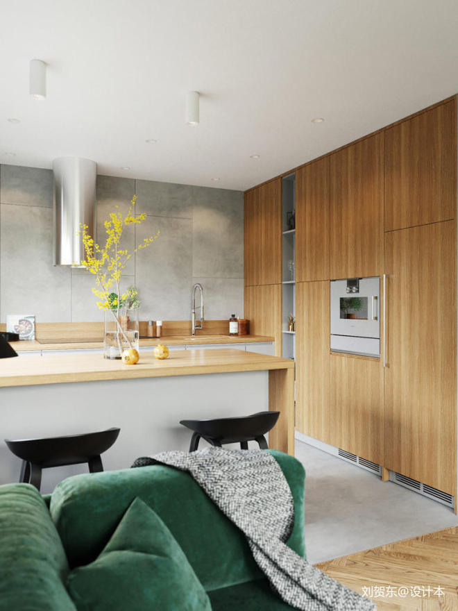 79㎡现代风格两居室公寓设计-刘贺东
