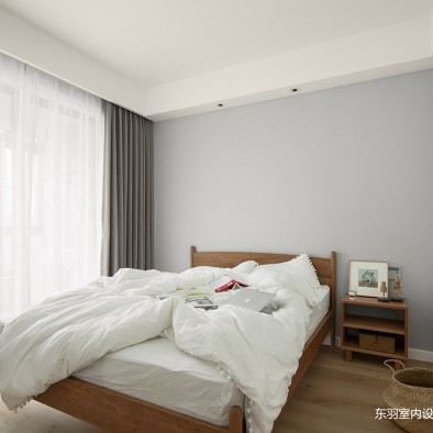 木色+白色，打造简单、温馨的日式小屋——卧室图片