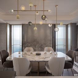 深圳湾区大平层，私宅设计新美学——餐厅图片