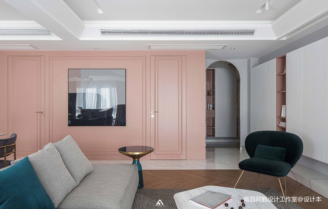 南昌阿鹤设计 | 粉色控的家，精致又高级_4008763