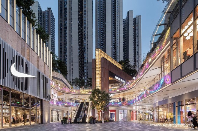 购物空间90000平米装修案例_效果图- 杰恩设计打造深圳壹方天地购物中心- 设计本