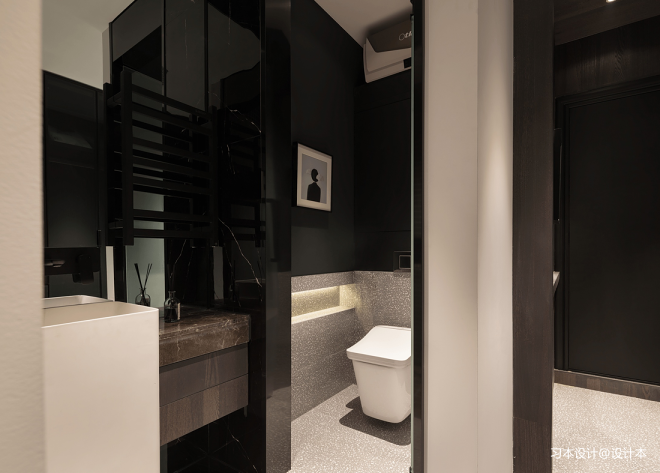 卫生间图片——33平方全能小公寓，仅3.5米做二层