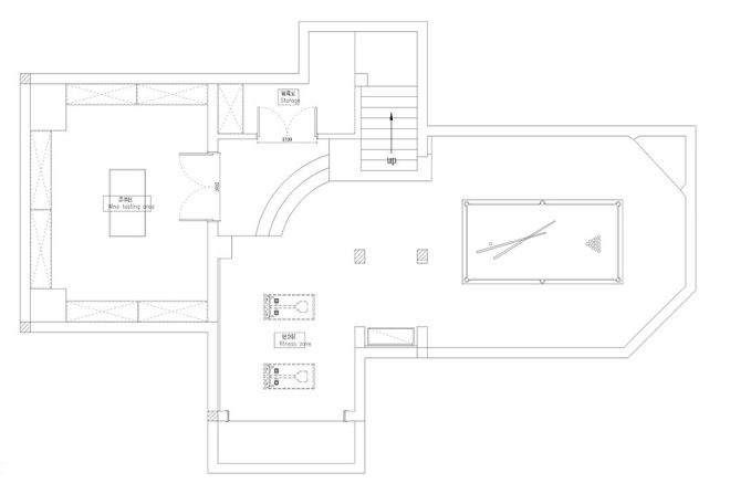 650平米别墅B1设计平面图