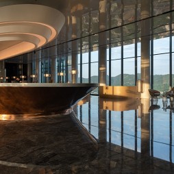 重庆来福士洲际酒店接待台设计