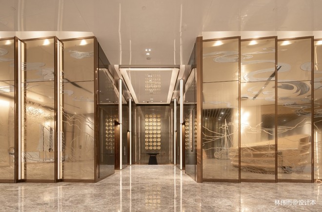 重庆来福士洲际酒店电梯间设计