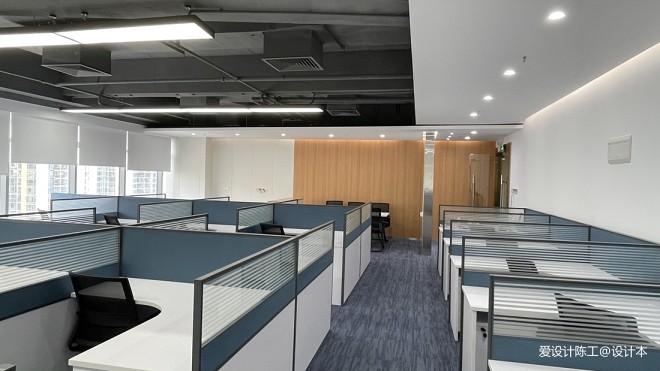 现代、简洁小型办公室，设计施工一体化