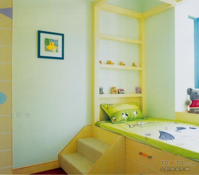 中式清新儿童房家具装修设计效果图