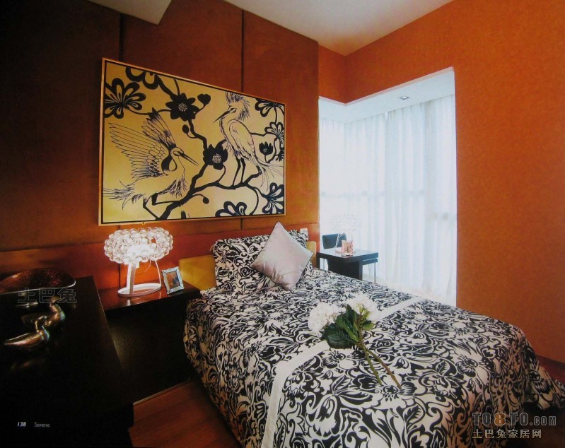 东南亚风格三居室主卧室装修效果图片