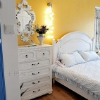 地中海风格白色梳妆台80后婚房卧室装修效果图片