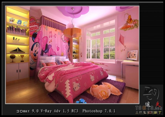 混搭小孩房粉色系列家具装修设计效果图