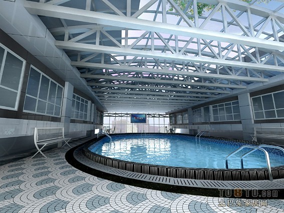 娱乐会所游泳池设计效果图