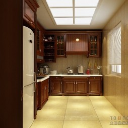 混搭厨房纯实木碗柜装修设计效果图