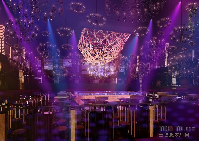 酒吧大厅舞台灯光设计效果图