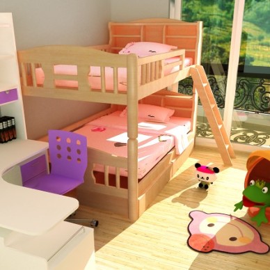 儿童房间儿童松木家具