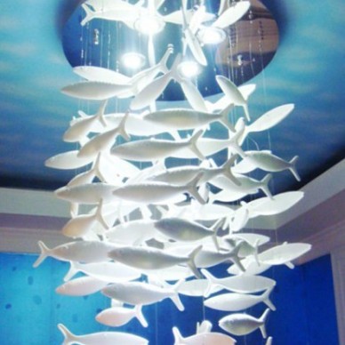 客厅装饰鱼灯