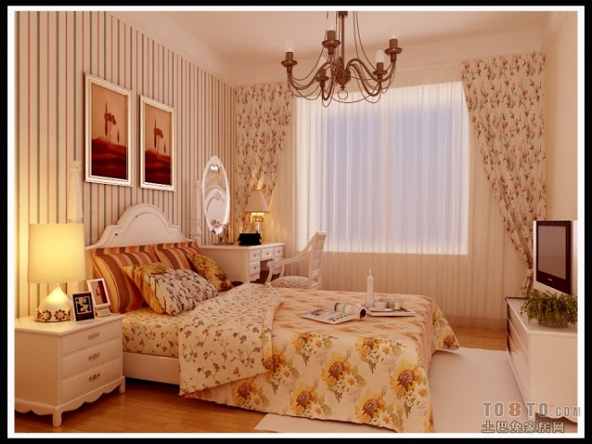 欧式现代卧室效果图大全2011图片