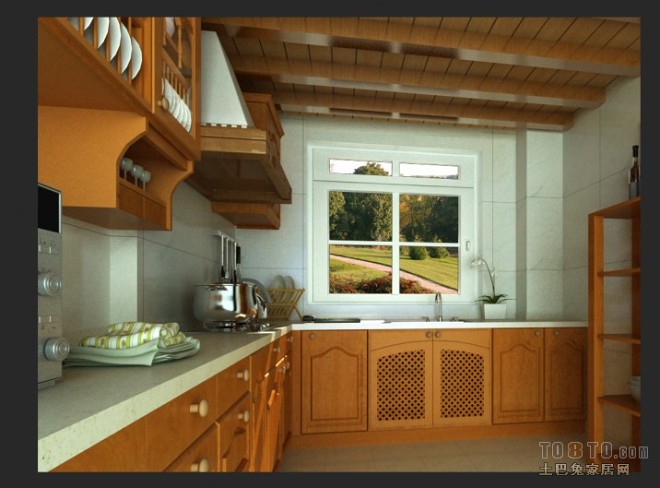 欧式现代厨房装修效果图大全2011图