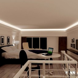 黑白冷酷卧室装修效果图大全2012图片