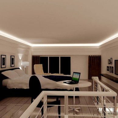 黑白冷酷卧室装修效果图大全2012图片