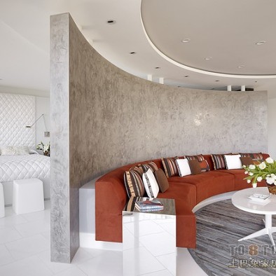 2017圆弧形沙发背景墙家具创意设计