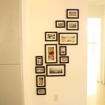 清仓包邮13框创意组合照片墙 纯实木竖版相片