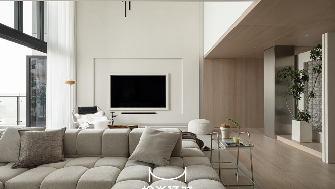 拾光悠然设计丨挑高客厅勾勒自然与克制的美