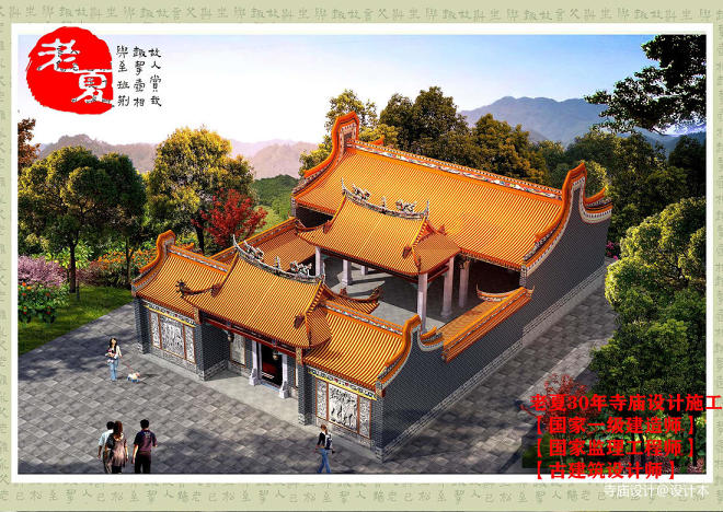 浙江寺庙规划设计图纸，寺院整体规划设